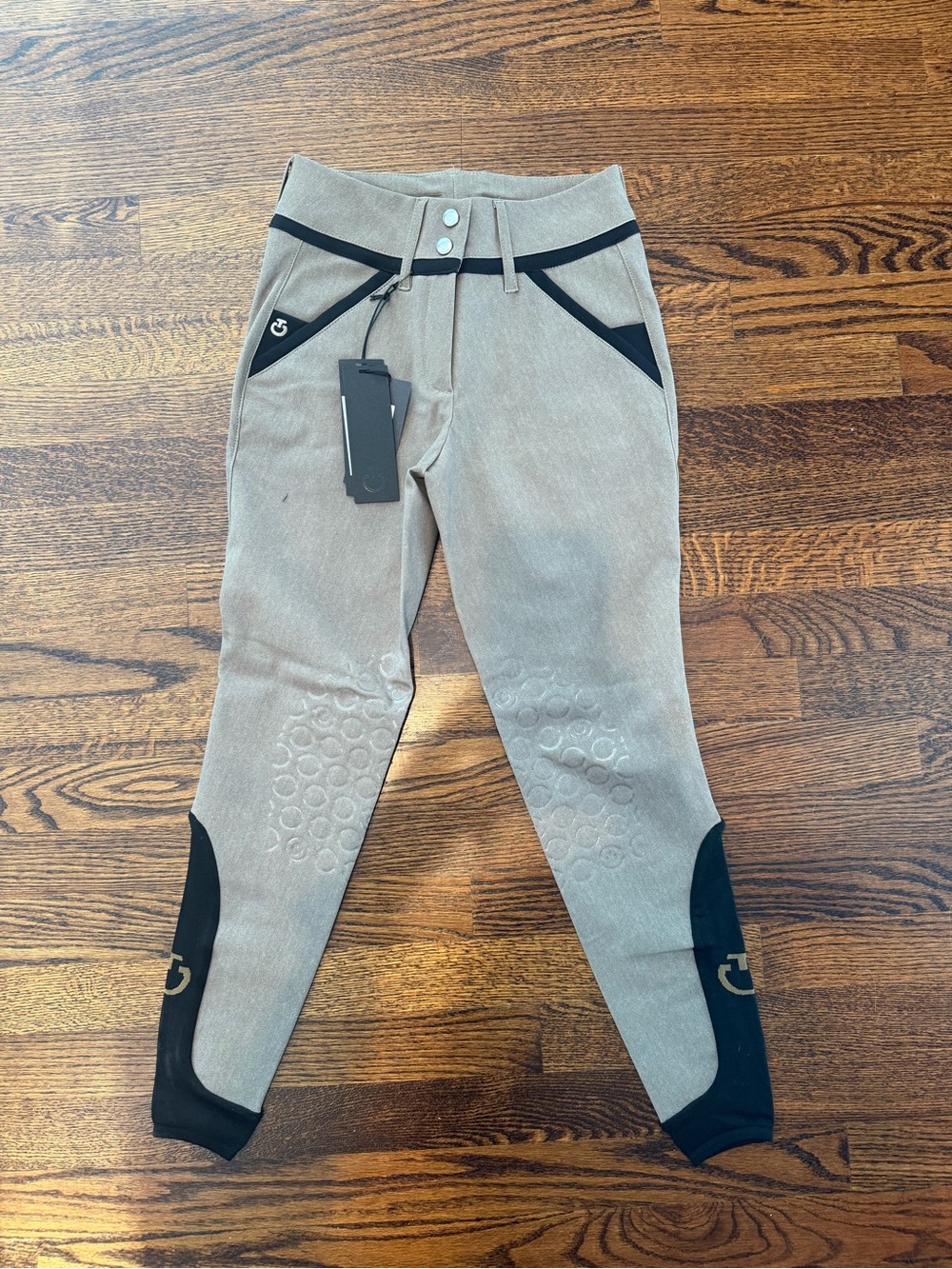 Cavalleria Toscana Olive Denim Print Breech - Size US 22